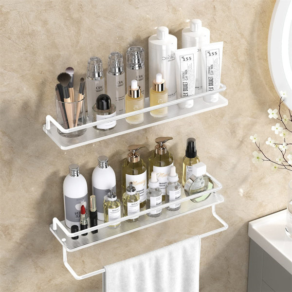 Ebern Designs Plastic / Acrylic Bathroom Shelves Wayfair